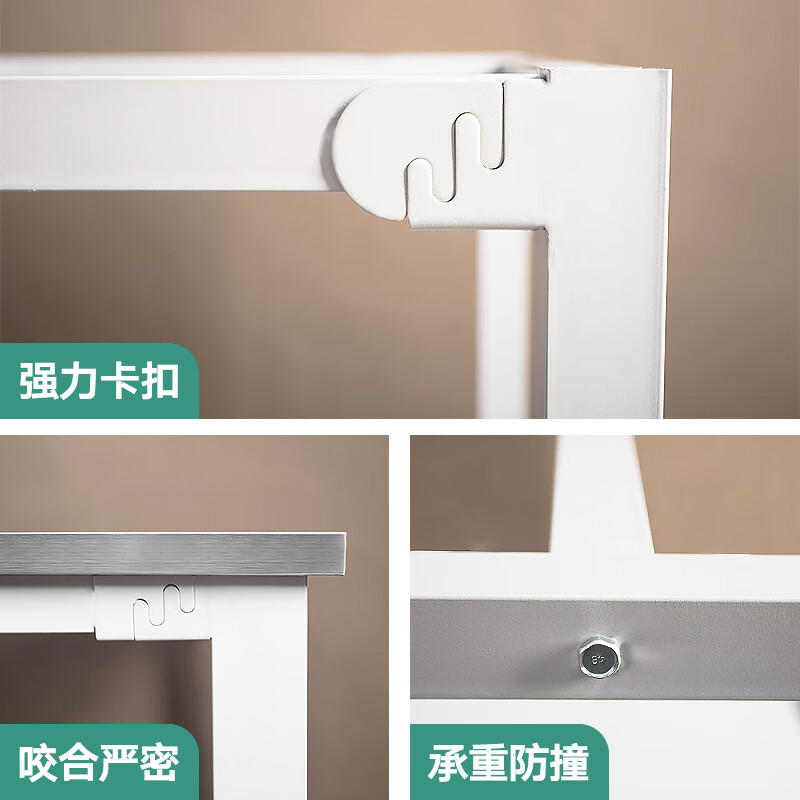 Laboratory stainless steel operating table workbench Customized stainless steel loading table upgrade 24010075_201 stainless steel clad wooden board + iron table legs upgrade