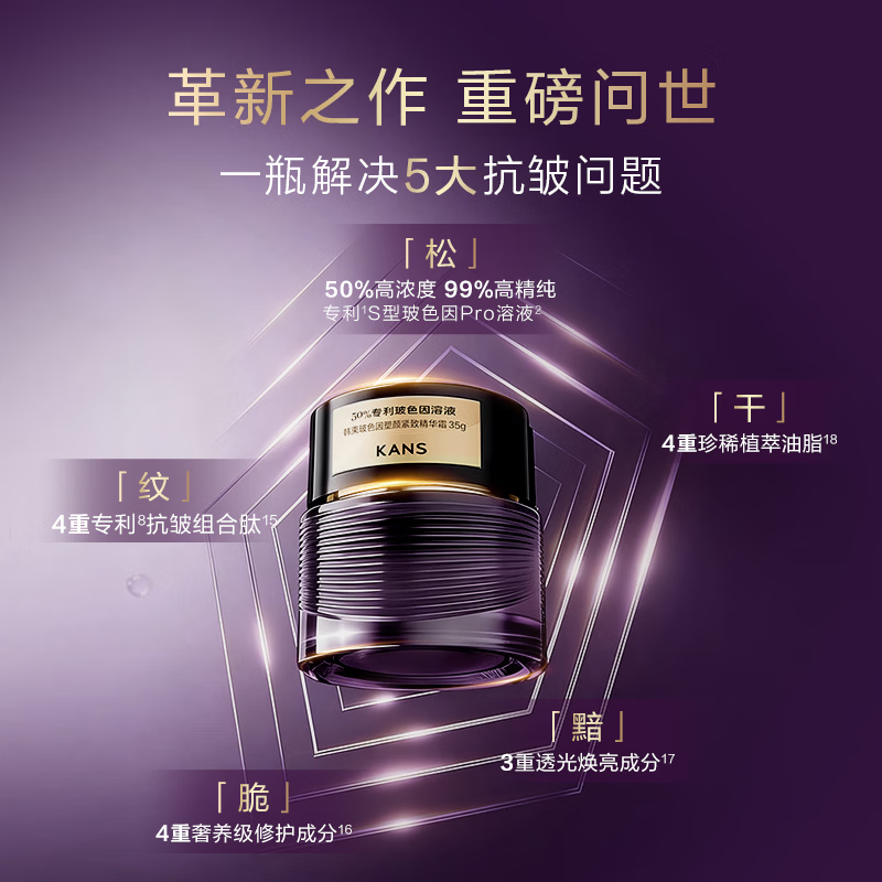 Han Shu Bose Yin 50 Face Cream Shaping Firming Anti-Wrinkle Repair Moisturizing Essence Cream Skin Care Gift 35g Buy One Get One Free