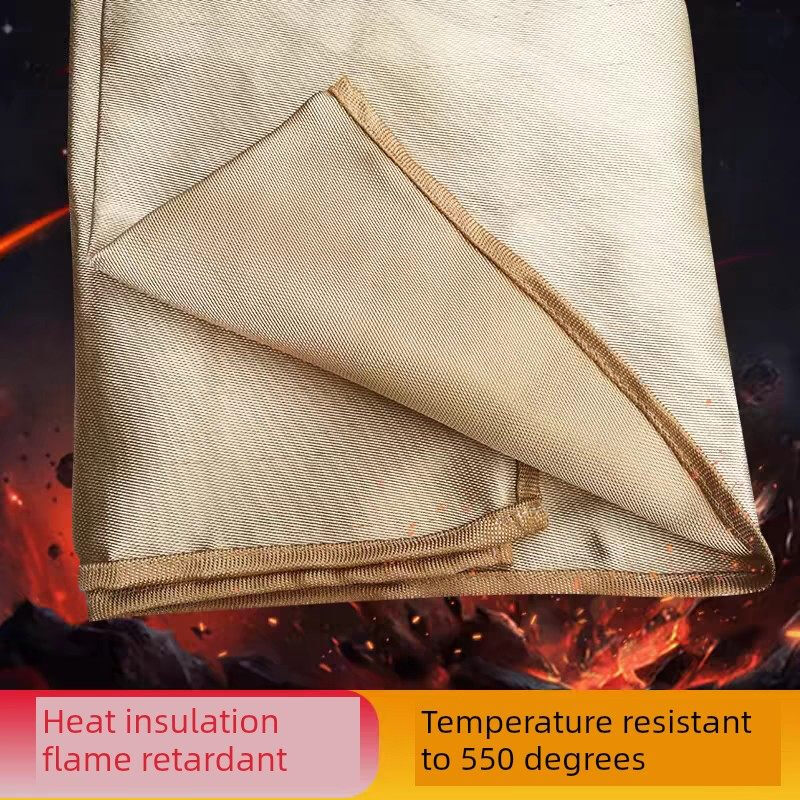 Factory direct sales 1mm thick 2mm welding blanket glass fiber high temperature resistant welding blanket gold welding blanket 1mm6x6 meters in stock