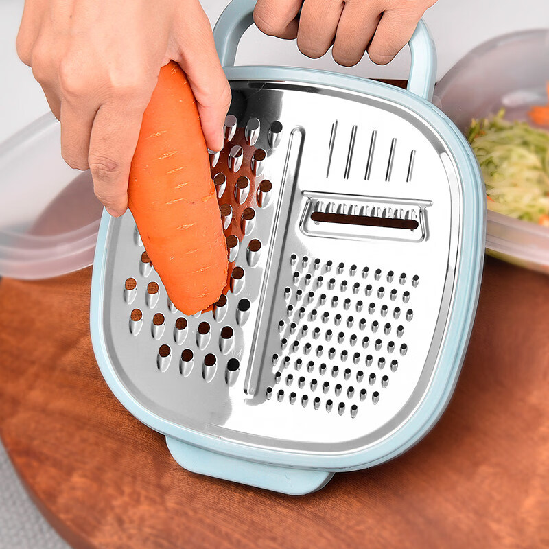 Huixiang multifunctional vegetable cutter grater baby food supplement sharp potato shreds 10 inch box grater pink
