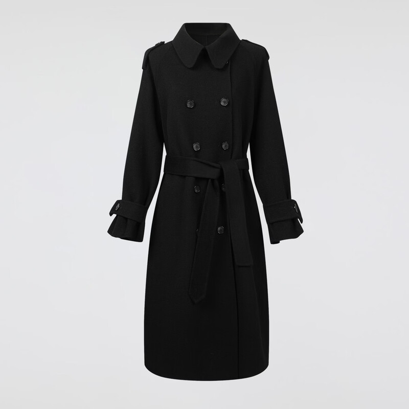 FivePlus women's woolen coat thickened mid-length double-sided woolen coat autumn and winter 2025 high-end Korean style coat for women