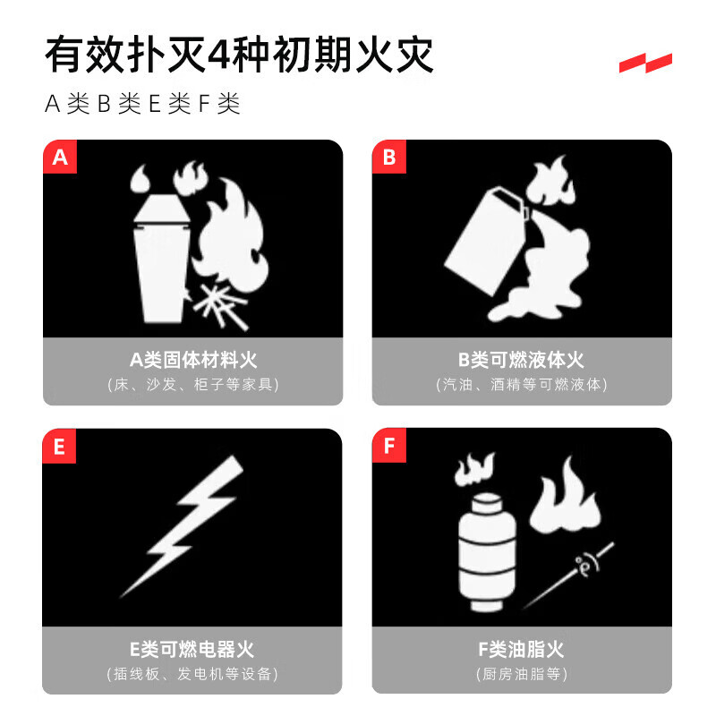 YUANBANG vehicle-mounted water-based simple fire extinguisher 980ML environmentally friendly water-based store exclusive 980ml water-based *12 bottles