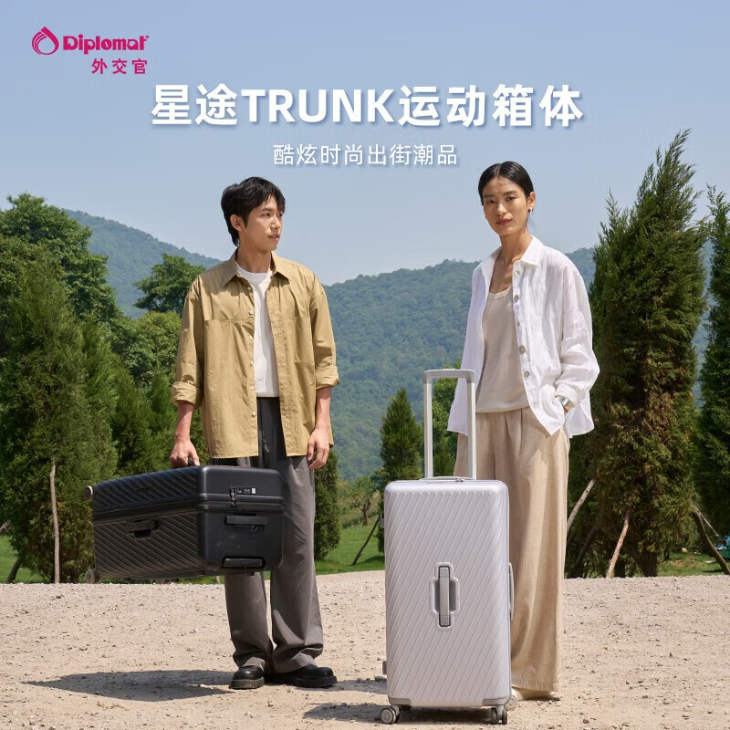 Diplomat Diplomat Suitcase Large Capacity Trolley Suitcase Password Box TC-2619 Haoyue Silver 26 inches