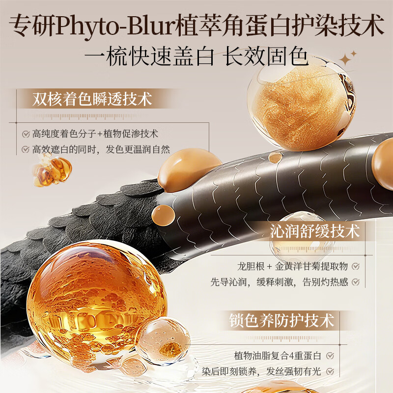 DOFANKIN plant hair dye black brown 80ml natural plant hair dye covers white hair without sticking to the scalp, imported for men and women