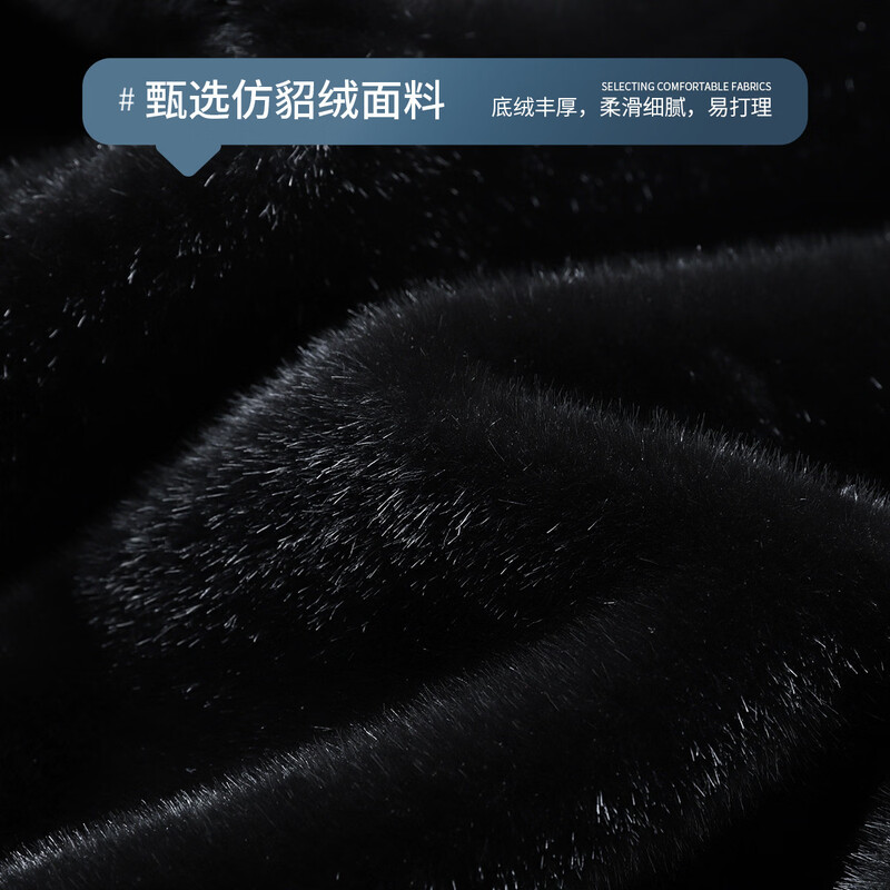 Fuqing imitation mink imitation fur jacket men's winter middle-aged and elderly business casual windproof warm men's jacket men's