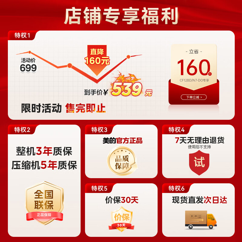 Midea dehumidifier self-operated flagship store home light sound small dehumidifier 12 liters dry clothes moisture-proof return to Nantian moisture absorber CF12BD/N7-DO Li Jiaqi live broadcast the same style