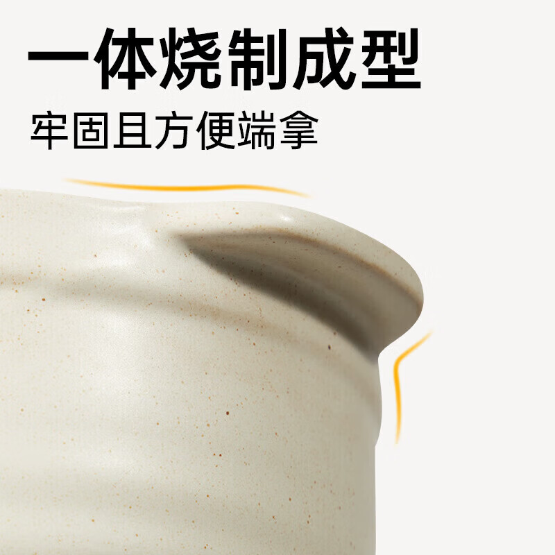 Cui Dahuang casserole ceramic pot large capacity stew soup pot open flame heat-resistant household clay pot rice pot Chinese medicine health double lid pot 3.5L