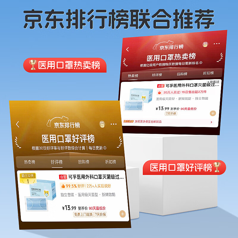 Corfu medical surgical masks sterilization grade allergic rhinitis winter warm masks 50 pieces individually packaged one bag