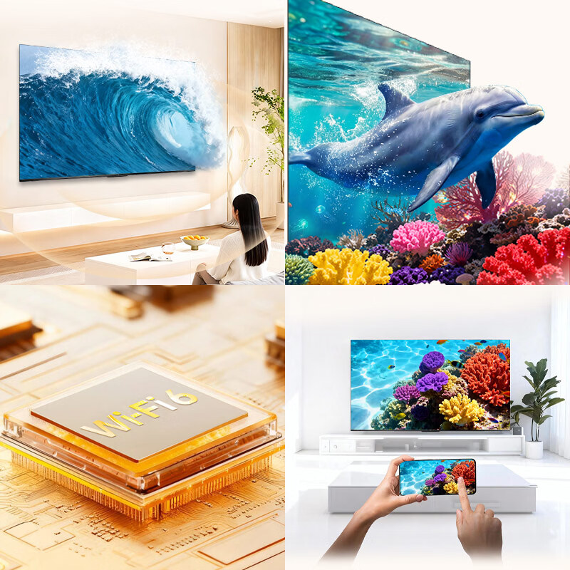 Haier TV 75-inch smart voice, triple eye protection, large memory, full channel 165HZ high brush, true 4K ultra-high definition quality, black full-screen flat-panel smart screen TV 75-inch, 64G large memory | New product launch | First-class energy efficiency
