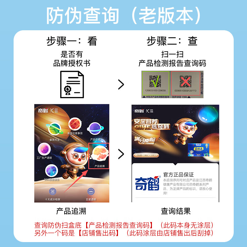 Qihe Probiotics Infant Food Strain Qihetang Qier Bacteria Prebiotics Five Strain Active Bacteria 14 Sticks*1 Box (New version shipped with peel code)