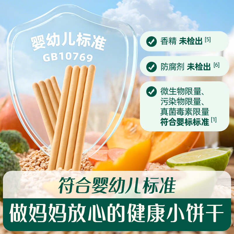 Engnice infant charcoal stick biscuits milk flavor baby snacks finger teething biscuits children snacks 108g