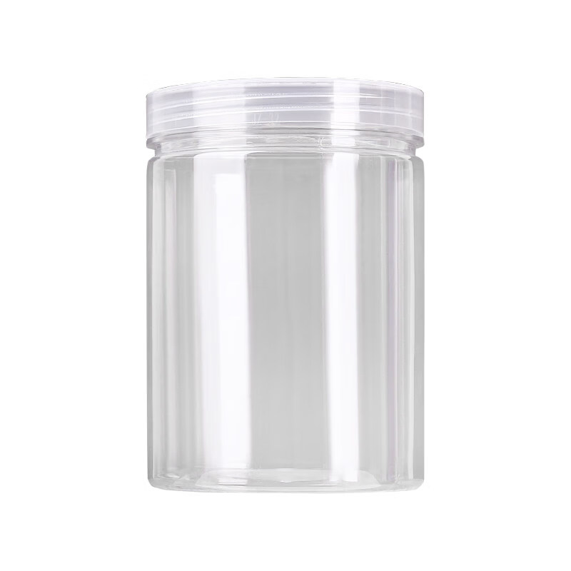 Tuojin imported high-quality food-grade plastic empty bottles from Germany, transparent large-mouth sealed jars, grain storage box, solid, diameter 85mm, height 180mm - 2 pcs