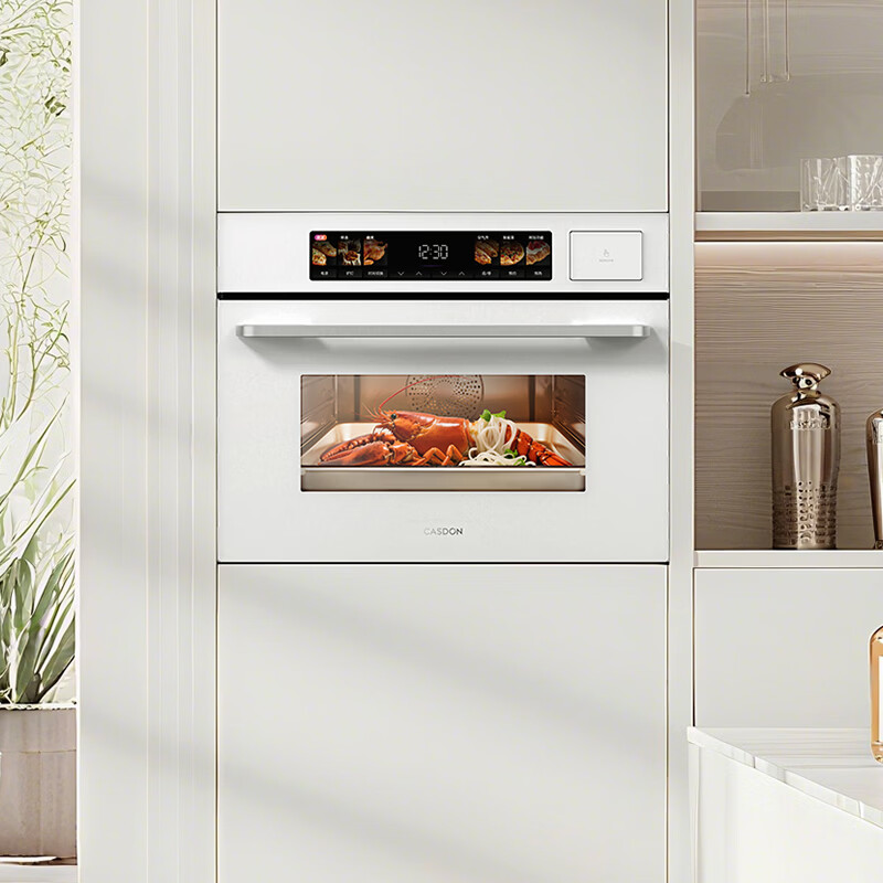 CASDON embedded micro-steaming, micro-steaming, roasting, frying and stewing, Jinwu super hot air, variable frequency microwave, baked bagels, 2025 new steaming and oven all-in-one machine SR52SDF24-SV Pro