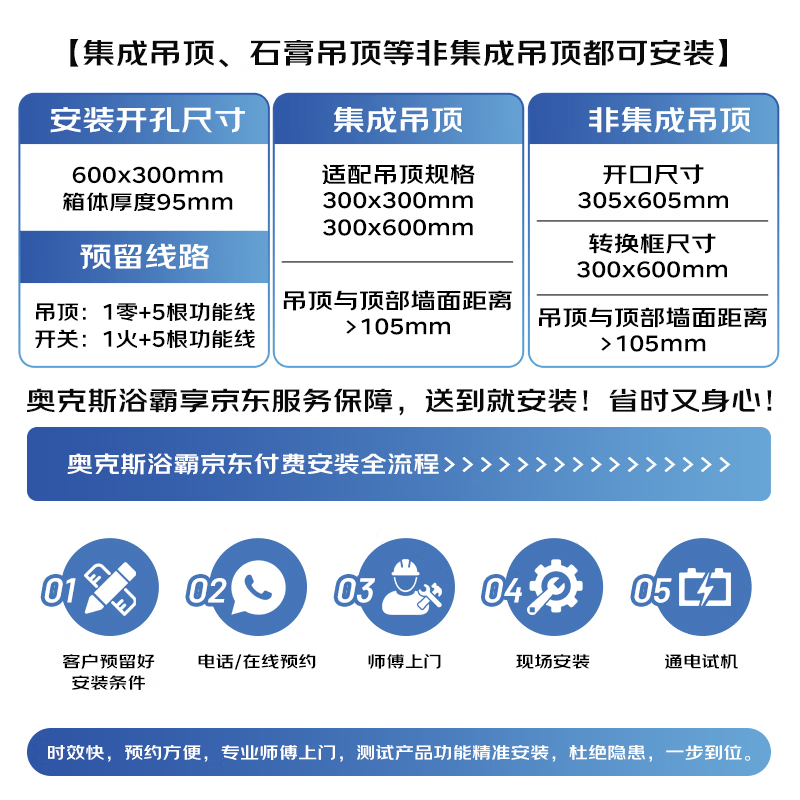 AUX air heating D series hot sale bath heater lamp heating lighting exhaust integrated DD09