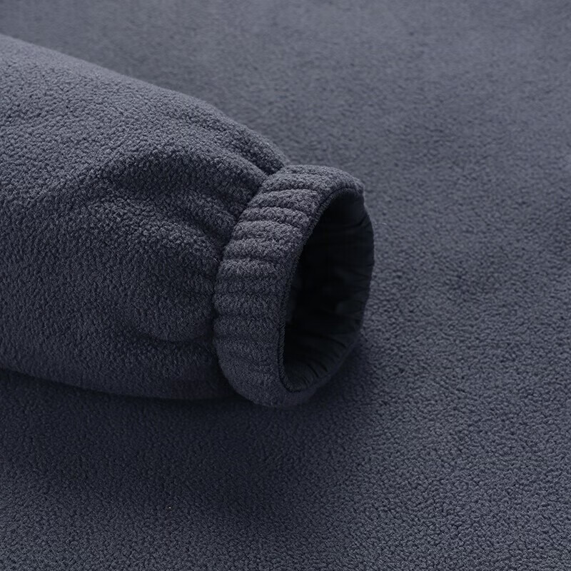 PLAYBOY Jacket Men's Autumn and Winter Outdoor Casual Stand Collar Warm Reversible Fleece Jacket Gray XL