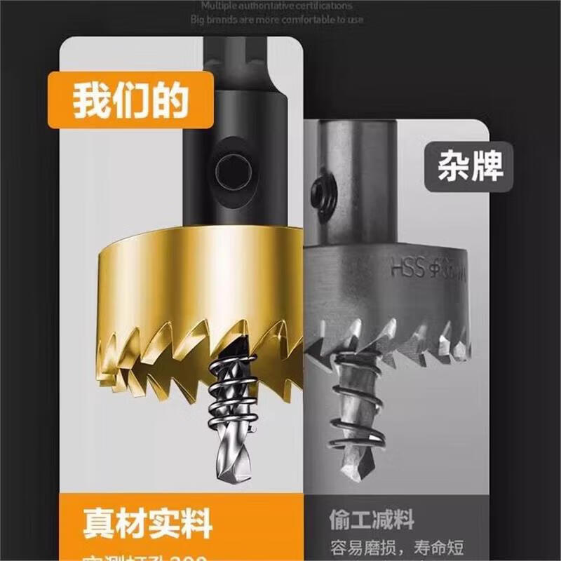Gold stainless steel hole opener, high-speed steel drill bit, metal steel plate hand electric drill opening special tool, local gold hole opener 20mm, no specifications