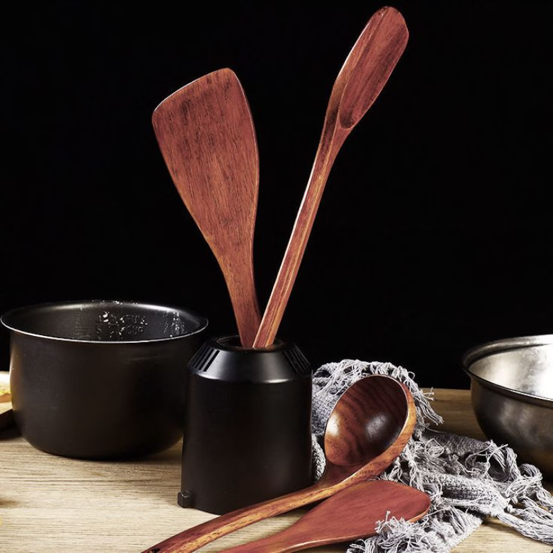 Yusenyi wooden spatula, high temperature resistant bamboo long-handled wooden spatula, does not damage the pot, non-stick wok, stir-fry, frying spatula, wooden spatula, rice spoon