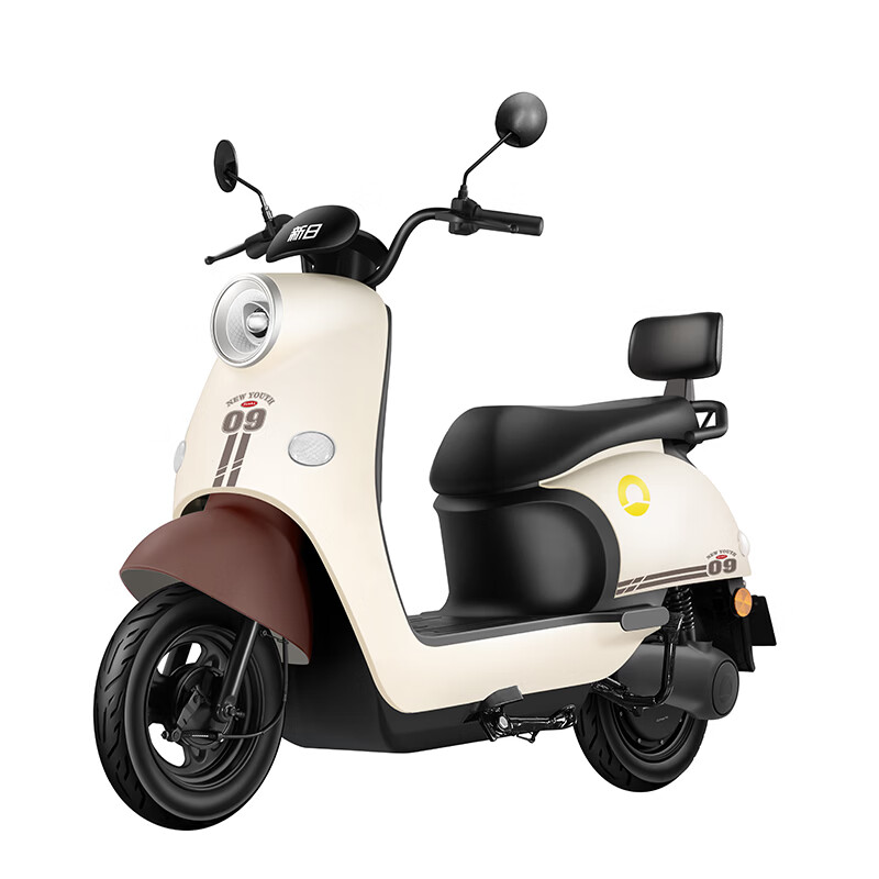 Sunra electric motorcycle Liman 6 lead-acid Tianneng batteries 72v long range 80km household pedal battery car commuting adult electric car brown