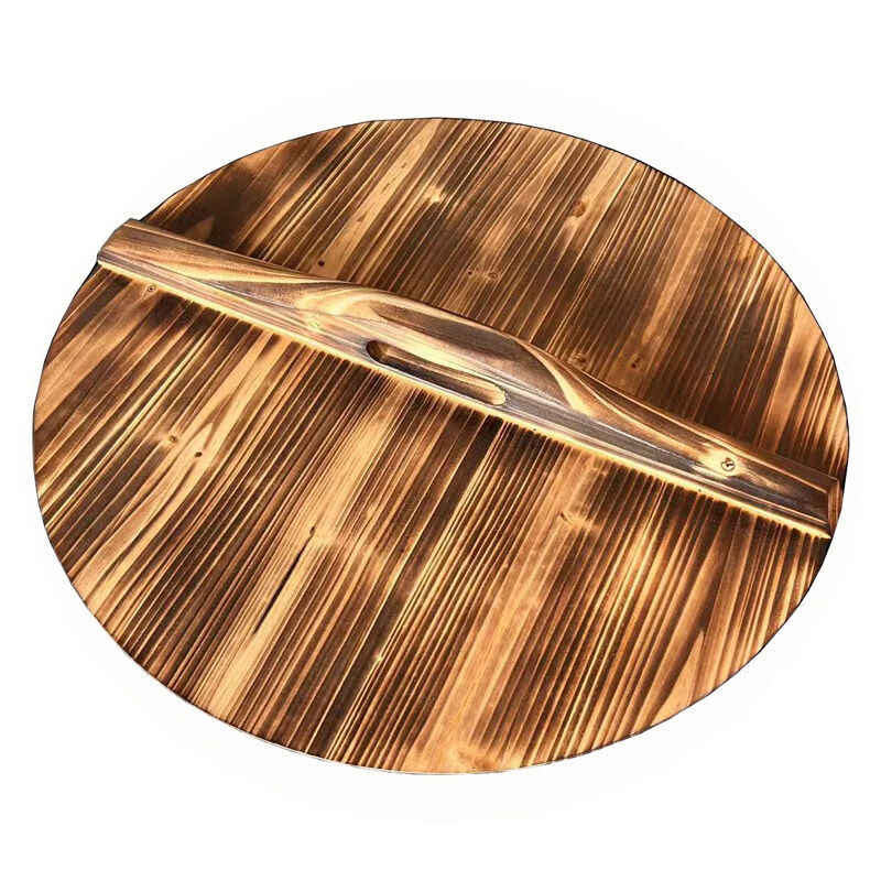 Fantasy traditional pot lid pure wok wood water tank lid round 3456 milky white 75 cm straight mouth