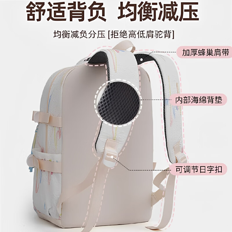 Tangshi schoolbag junior high school girls 2025 new high school primary school students large capacity travel lightweight backpack high-value backpack