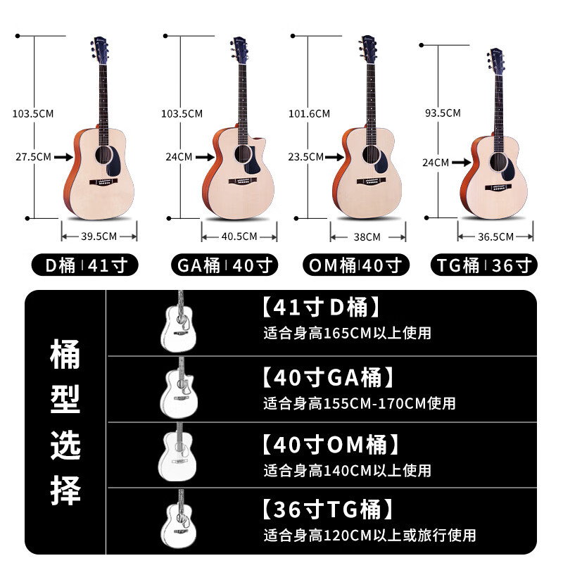 Eastman Best Selling 100,000 Pieces Eastman PCH1 PCH2 PCH3 Series Beginner Folk Guitar PCH2-TG 36-inch Retro Color