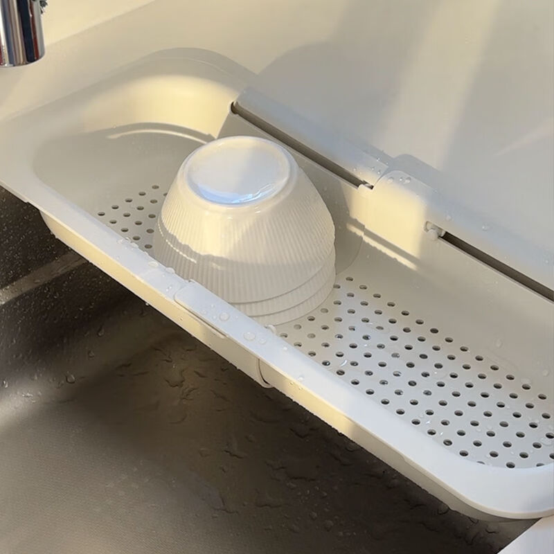 Yusenyi retractable fruit washing and draining basket kitchen sink basin and sink retractable draining basket/grey/small + large