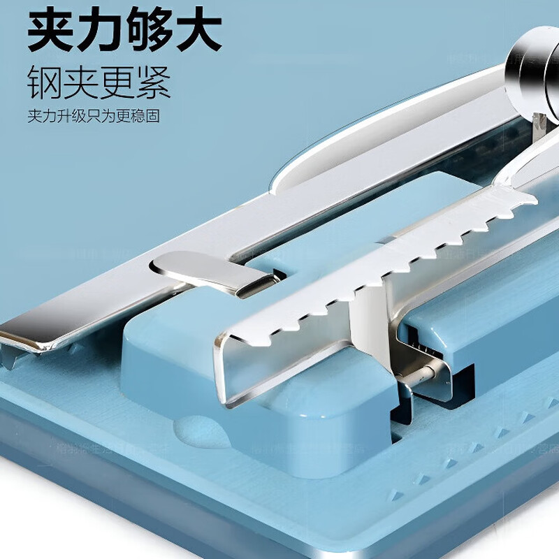 Du Zhunyu German genuine mop household mop flat mop clean clip-on absorbent replacement cloth wet and dry use thickened Nordic blue stainless steel clip cloth model with two pieces of cloth Nordic blue stainless steel clip cloth model with one piece of cloth