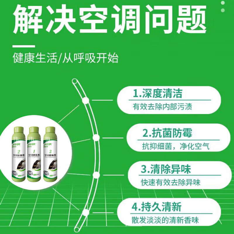 Car air conditioner cleaning set, evaporator box cleaning set, odor removal, air conditioning cleaning and maintenance, wholesale air conditioning artifact, air conditioner cleaning set, three-in-one (cleaning and deodorizing), three sets