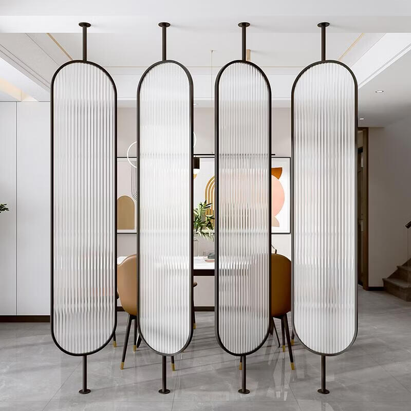 Aloft glass partition rotatable screen north 8mm ultra white water corrugated tempered glass