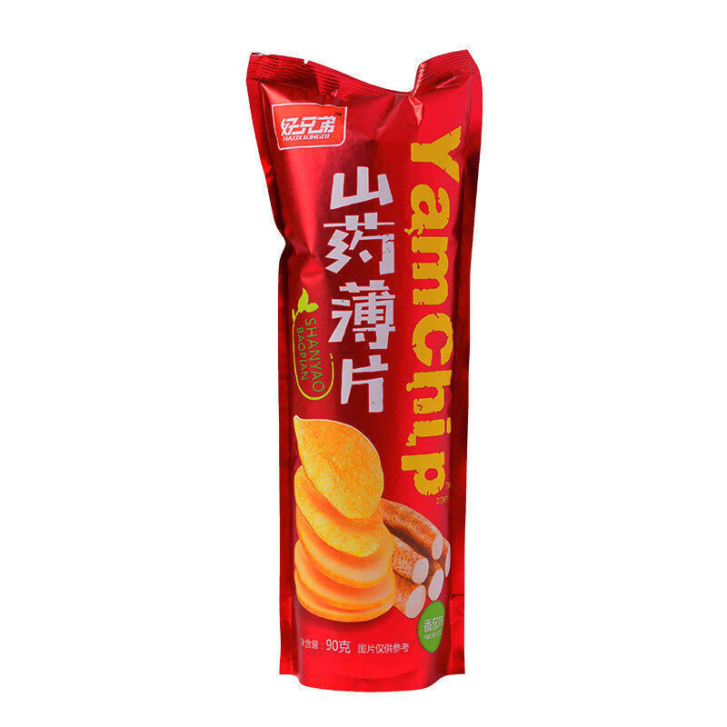 Good Brothers Yam Thin Chips Crispy Potato Chips Snacks Delicious snacks for children and students Seaweed Flavor 90*5 packs