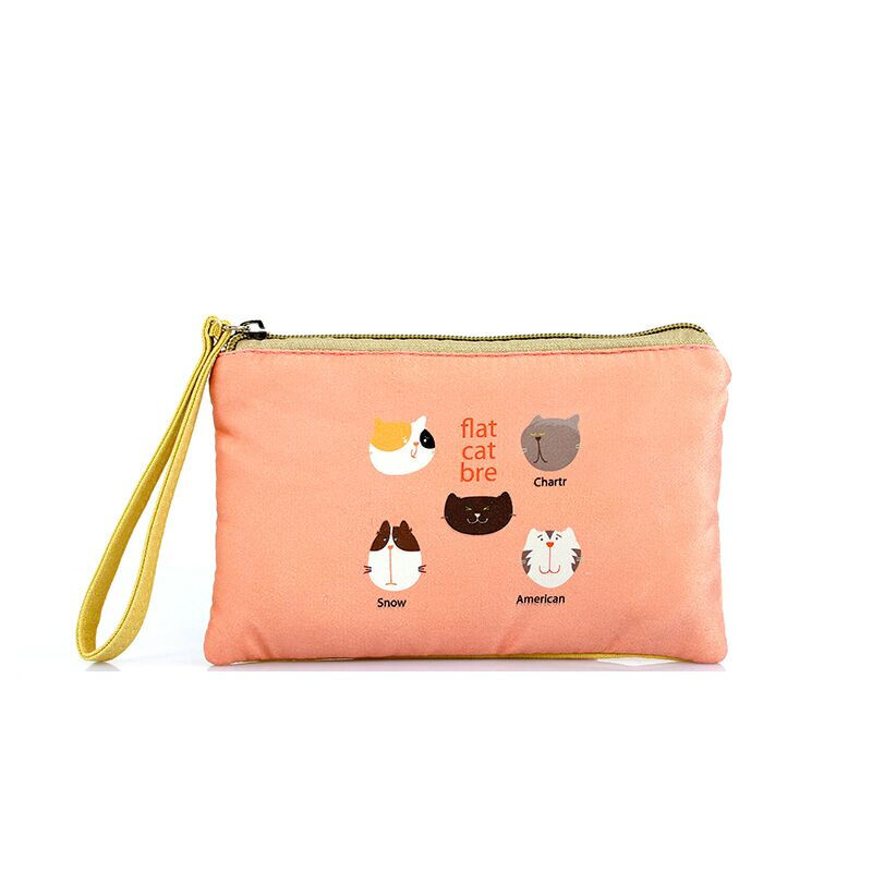 Changyin Large Screen Mobile Phone Bag Wallet Ladies Cute Cartoon Zipper Fabric Japanese and Korean Simple Large Capacity Clutch Coin Purse Purple L Size Patch Bag Elk