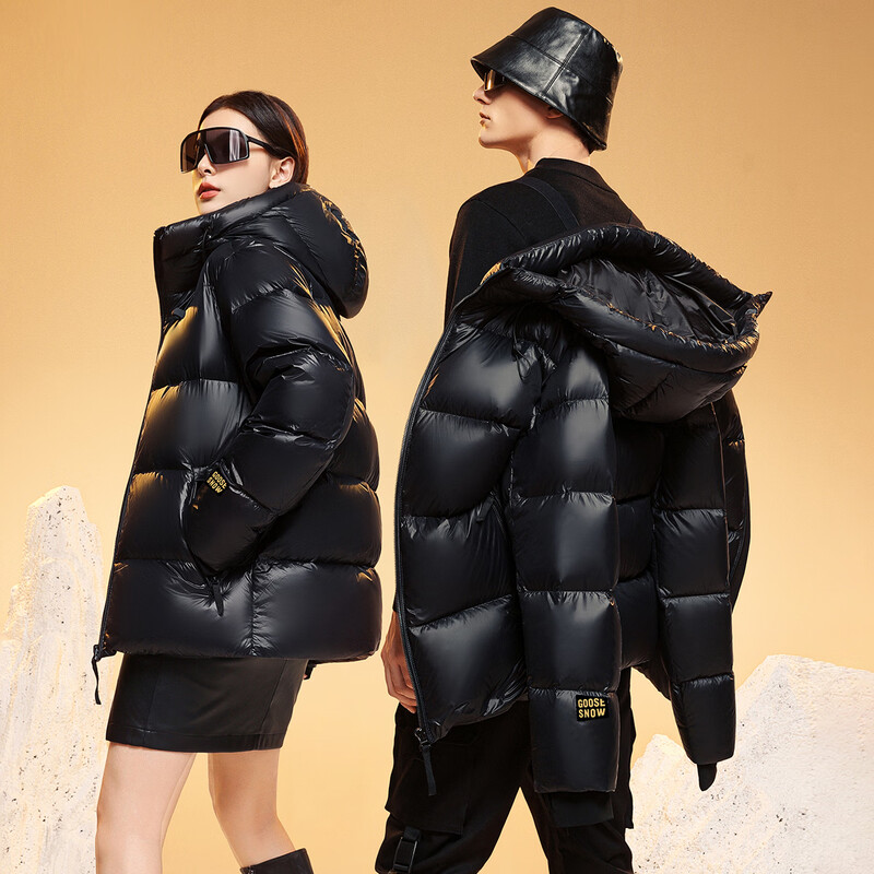 Flying in the snow cold-proof series autumn and winter new down jackets for men and women, hooded warm and cold-resistant casual couple jackets