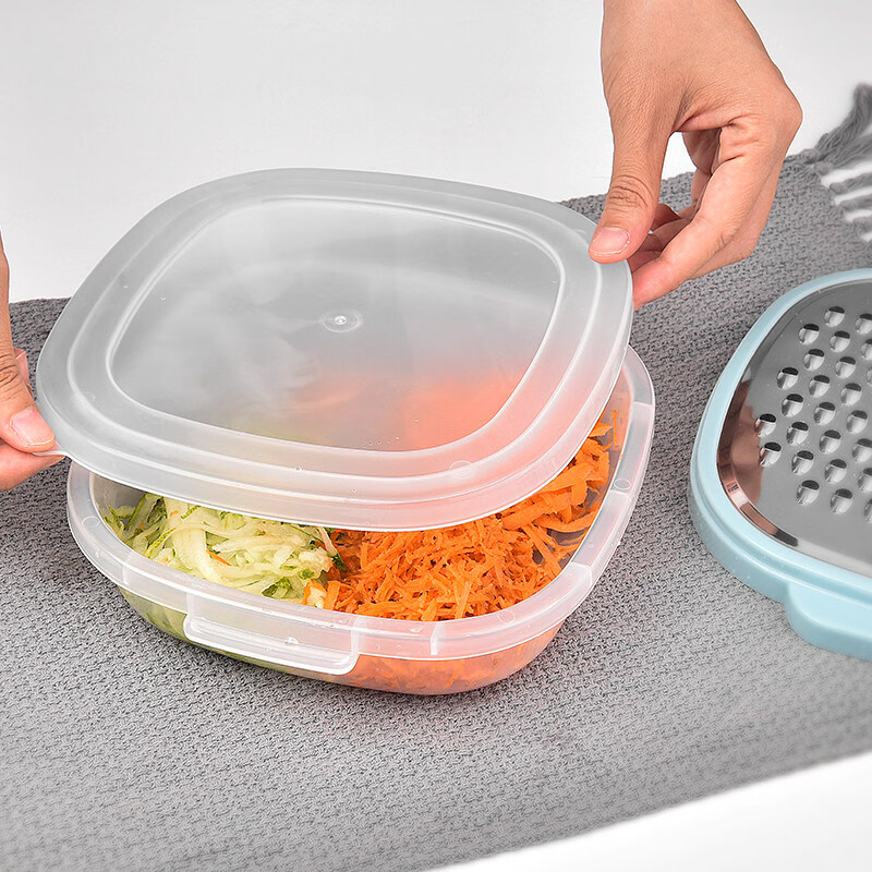 Huixiang multifunctional vegetable cutter grater baby food supplement sharp potato shreds 10 inch box grater pink