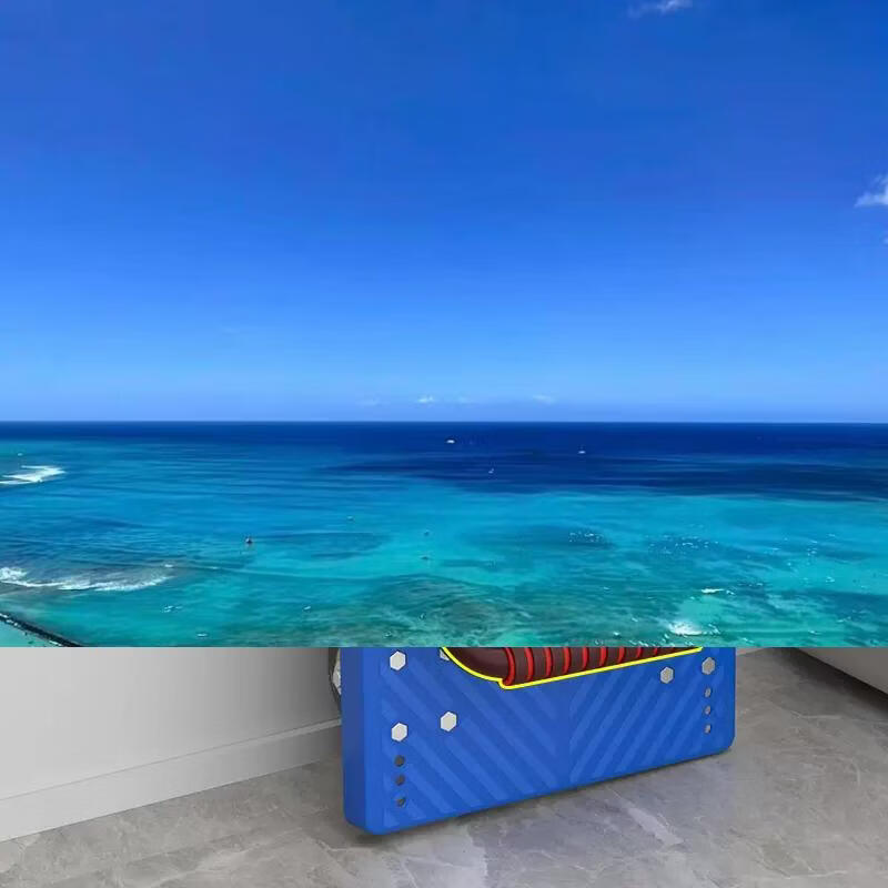 Yusenyi's new foldable grocery cart, home portable shopping cart, express delivery, hand-pulled goods flat cart, four-tube 72x48 reinforced beam (4-inch wear-resistant super silent wheel) blue 600 catties - handle cover