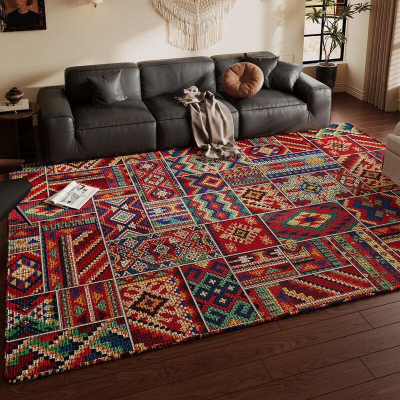 Fantasy Bohemian carpet living room coffee table blanket retro ethnic style home floor mat American country bedroom bedside blanket Turkey 240x360CM