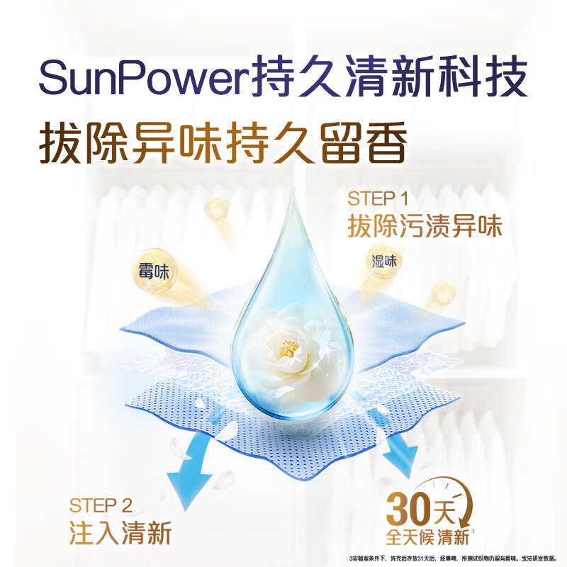 Danni fragrance laundry liquid Sunshine Gardenia 3.2 catties bottle (800g*2) lasting fragrance for 30 days