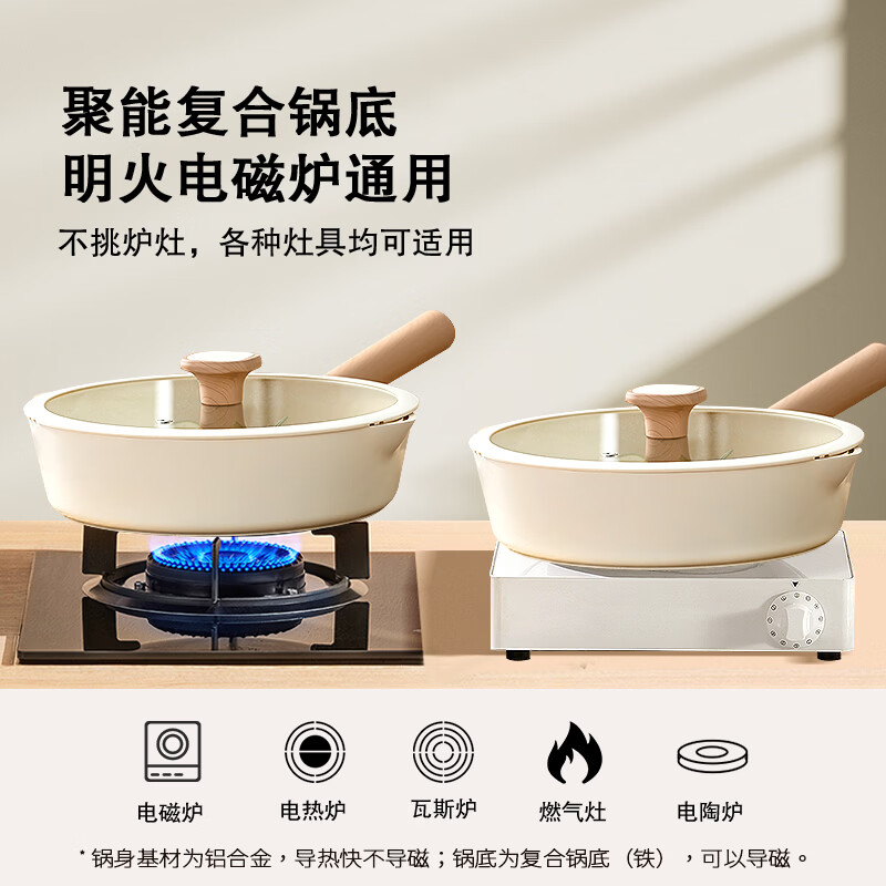 Amercook titanium ceramic pan frying pan non-stick pan omelette pancake pan titanium pan household steak pan induction cooker gas stove