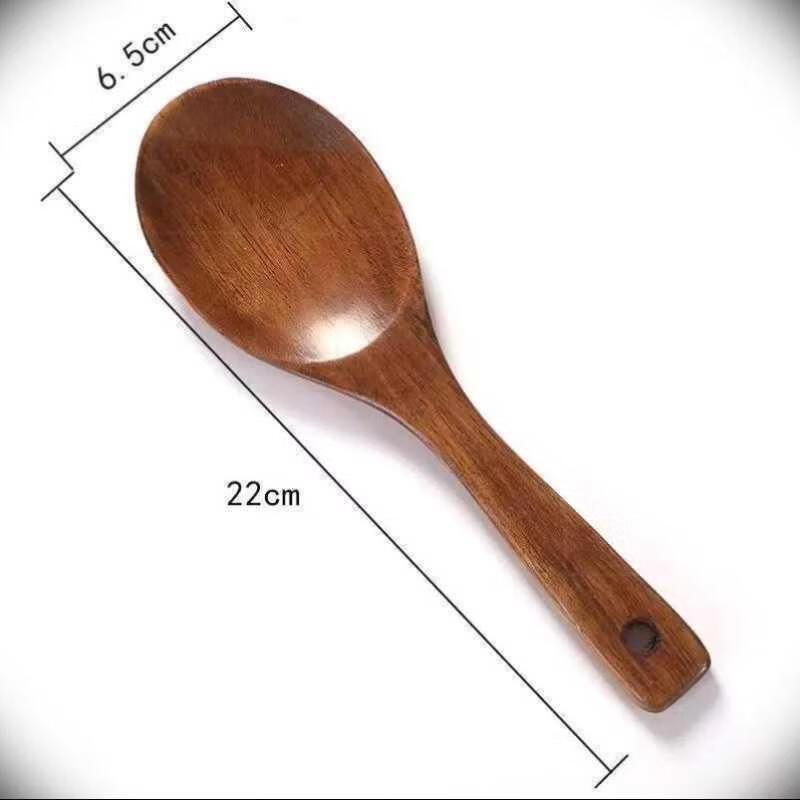 Yusenyi wooden spatula, high temperature resistant bamboo long-handled wooden spatula, does not damage the pot, non-stick wok, stir-fry, frying spatula, wooden spatula, rice spoon