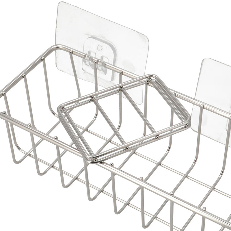 NITORI Yideli Home Furnishing Kitchen Storage Rack Multifunctional Storage Rack Adhesive Stainless Steel Rack Adhesive Sponge Rack