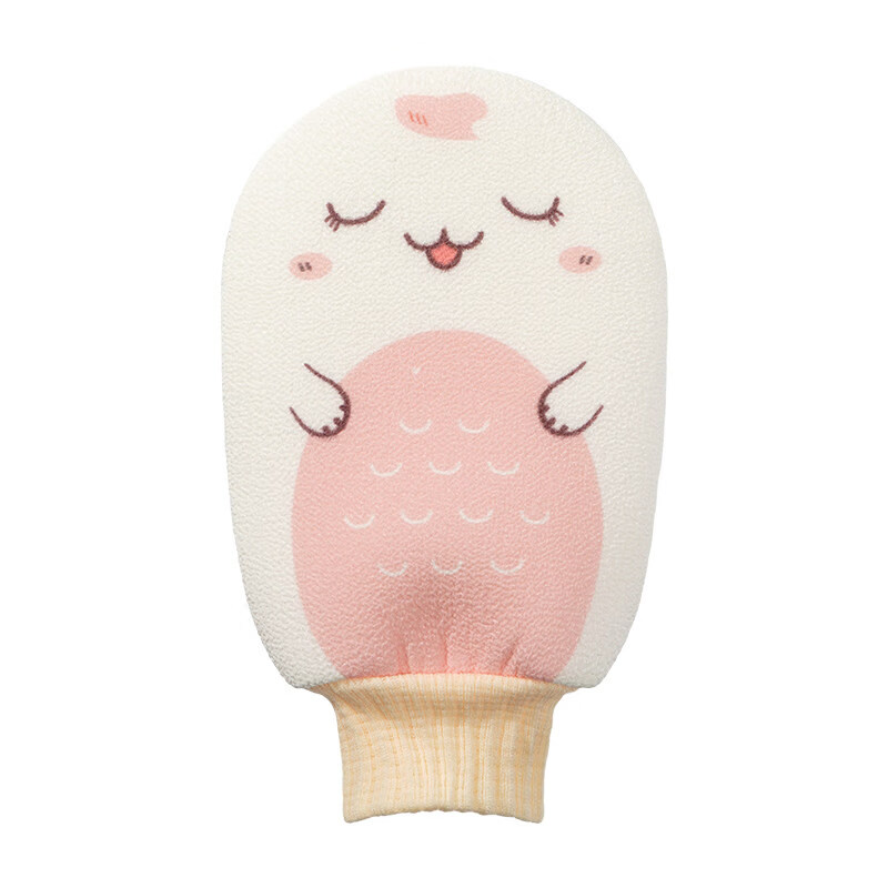 Shantou Lincun rub bath and mud bath for women, special rub bath and bath artifact bath for household thickening bath flowers 2-in-1 2-pack piggy series, random color or note _ rub bath_bath_2-in-1