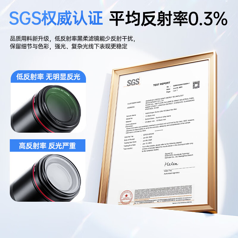 Green giant (llano) 1/4 black soft filter 67mm quarter soft lens soft lens soft focus lens hazy mirror portrait shooting beauty mirror Xiaomi 15ultra photography kit