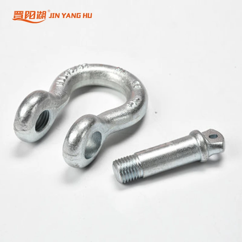 Jinyang Lake national standard American shackle bow-type connecting ring U-shaped buckle horseshoe buckle lifting hoisting lifting ring nut bolt hoist G2130 nut type 6.5T