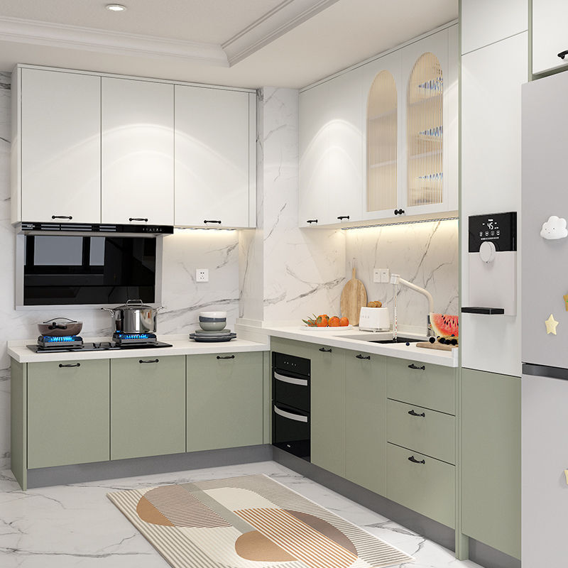 Yong Huan Kitchen Cabinet Kitchen Cabinet Integrated Cabinet Kitchen Stove Cabinet Integrated 1 Meter Base Cabinet + 1 Meter Countertop (D012/D013/D014)