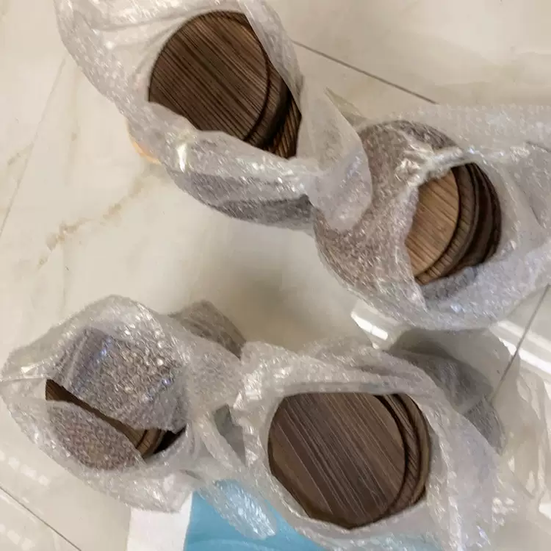 Yusenyi Wooden Jar Lid, Rice Cylinder Wooden Lid, Jar Lid, Sealed Glue-free, Air-Free Environmentally Friendly Pot Lid, Solid Wood, Outer Diameter 13CM, Inner Diameter 11CM, Charcoal Color