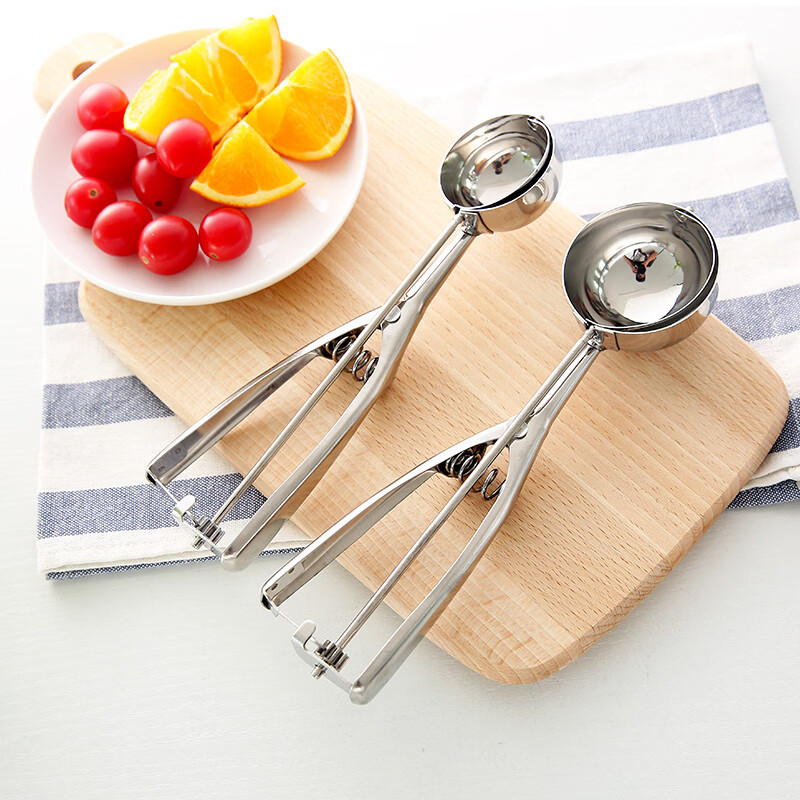 Fantasy stainless steel ball scooper ice cream scoop watermelon scoop scoop fruit divider scoop ball mold commercial small scoop diameter 4cm.