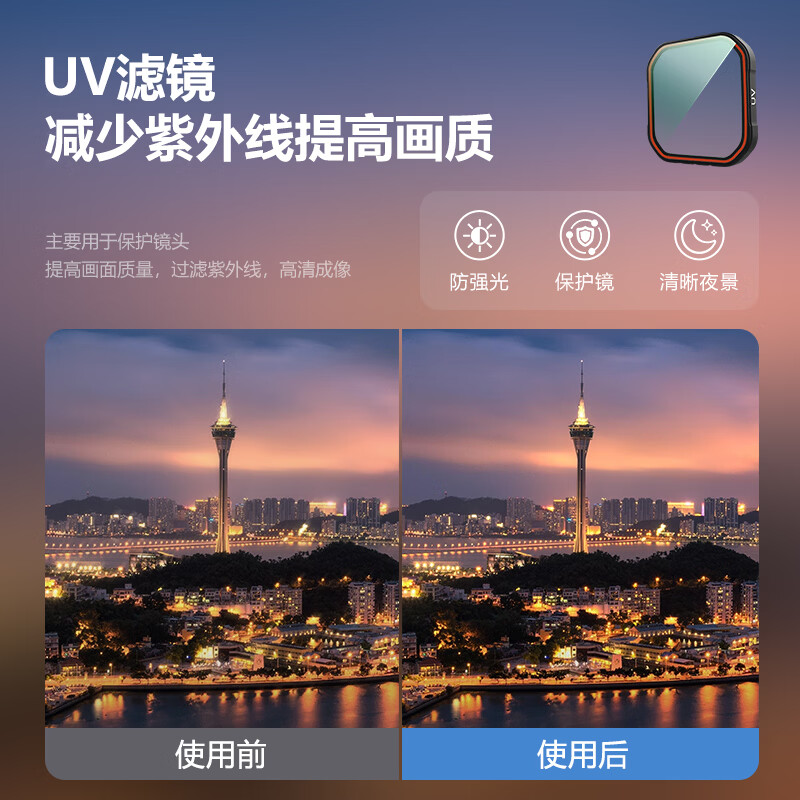 Midiu suitable for 360acepro2/acepro universal filter sports camera CPL polarizer ND8/16/32 light filter filter set protective mirror 360acepro accessories suitable for acepro/pro2 filter UV protective mirror