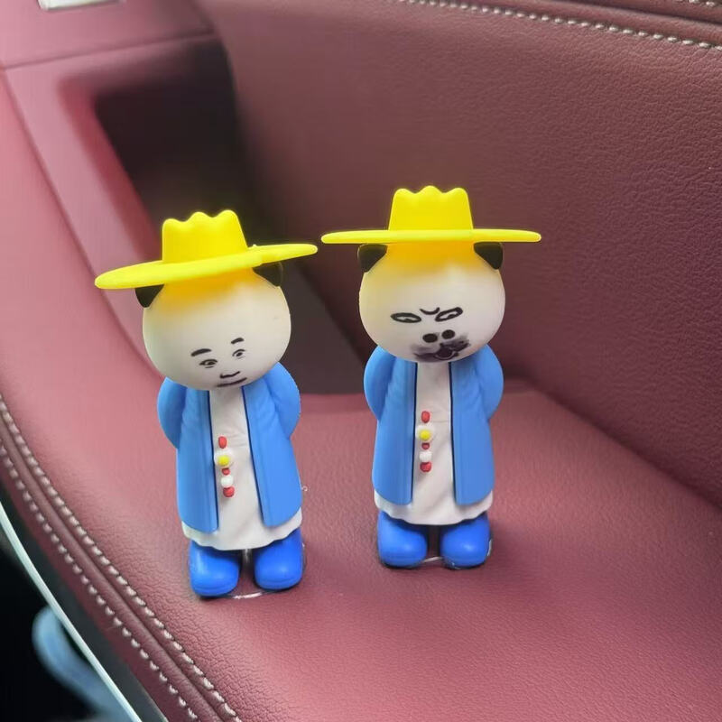 Shrimp Chinese style desktop three-dimensional doll sand sculpture animation doll car desktop desk trendy creative decoration Shrimp figure complete set of 10 non-duplicate - 8 cm