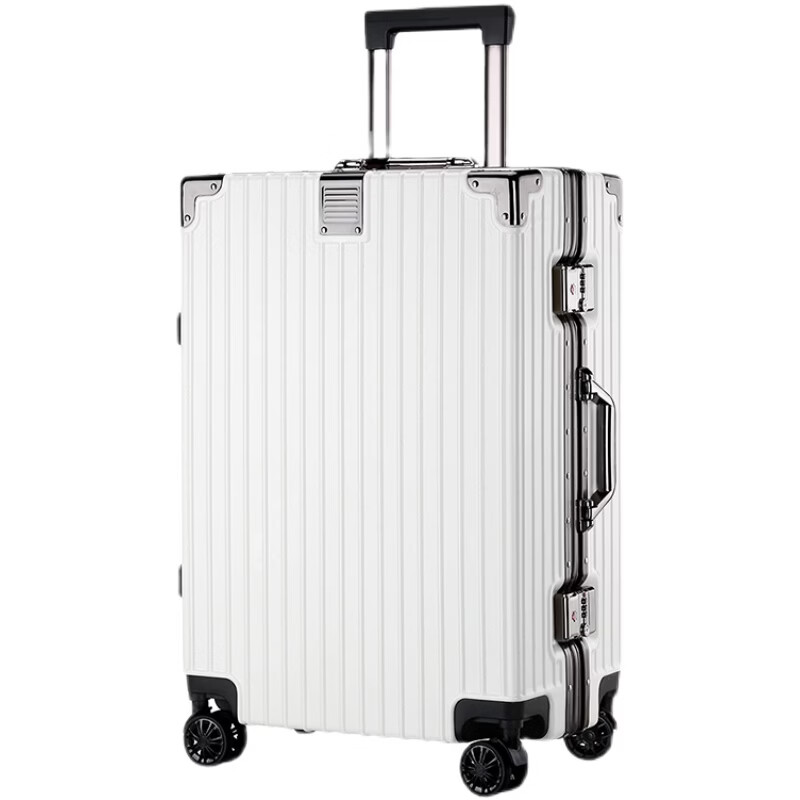 Diston Paul aluminum frame suitcase for men and women, new trolley case, universal wheel trolley case, large capacity suitcase, boarding password box, dark gray - thickened alloy frame, the box can seat 20 inches