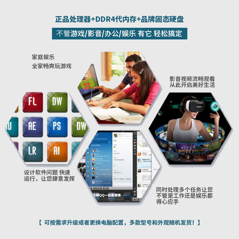 HP (HP) 6789th generation commercial desktop computer host, second-hand home office computer, second-hand game design computer, second-hand HP brand desktop computer host 6 i3-7100+8G memory+256 solid state M.2