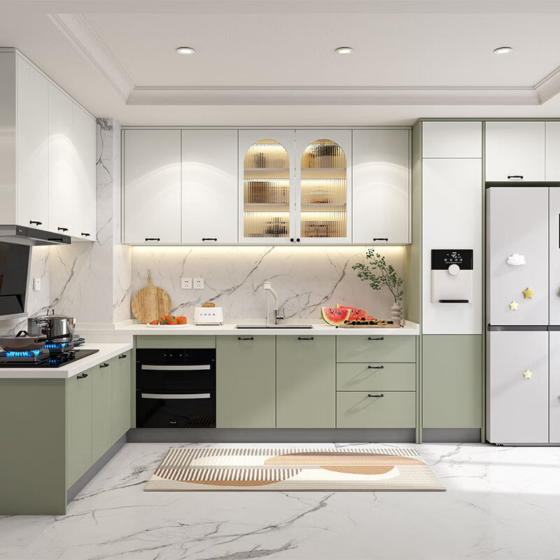 Yong Huan Kitchen Cabinet Kitchen Cabinet Integrated Cabinet Kitchen Stove Cabinet Integrated 1 Meter Base Cabinet + 1 Meter Countertop (D012/D013/D014)